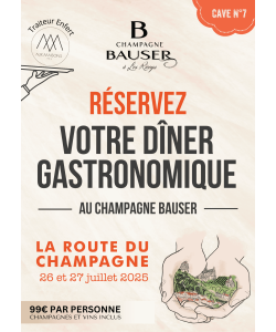 Dîner Gastronomique – Route du Champagne 2025 | Champagne Bauser x Maison Enfer | Soirée avec accords mets & champagnes