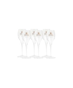 Set of 6 Champagne Glasses - 12 cl - Crystal Lehmann